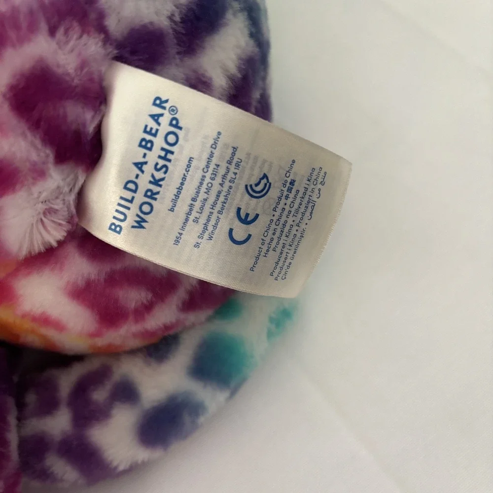 Build-A-Bear Rainbow Spotted‎ Jaguar Leopard Cat Tie Dye Lisa Frank Style